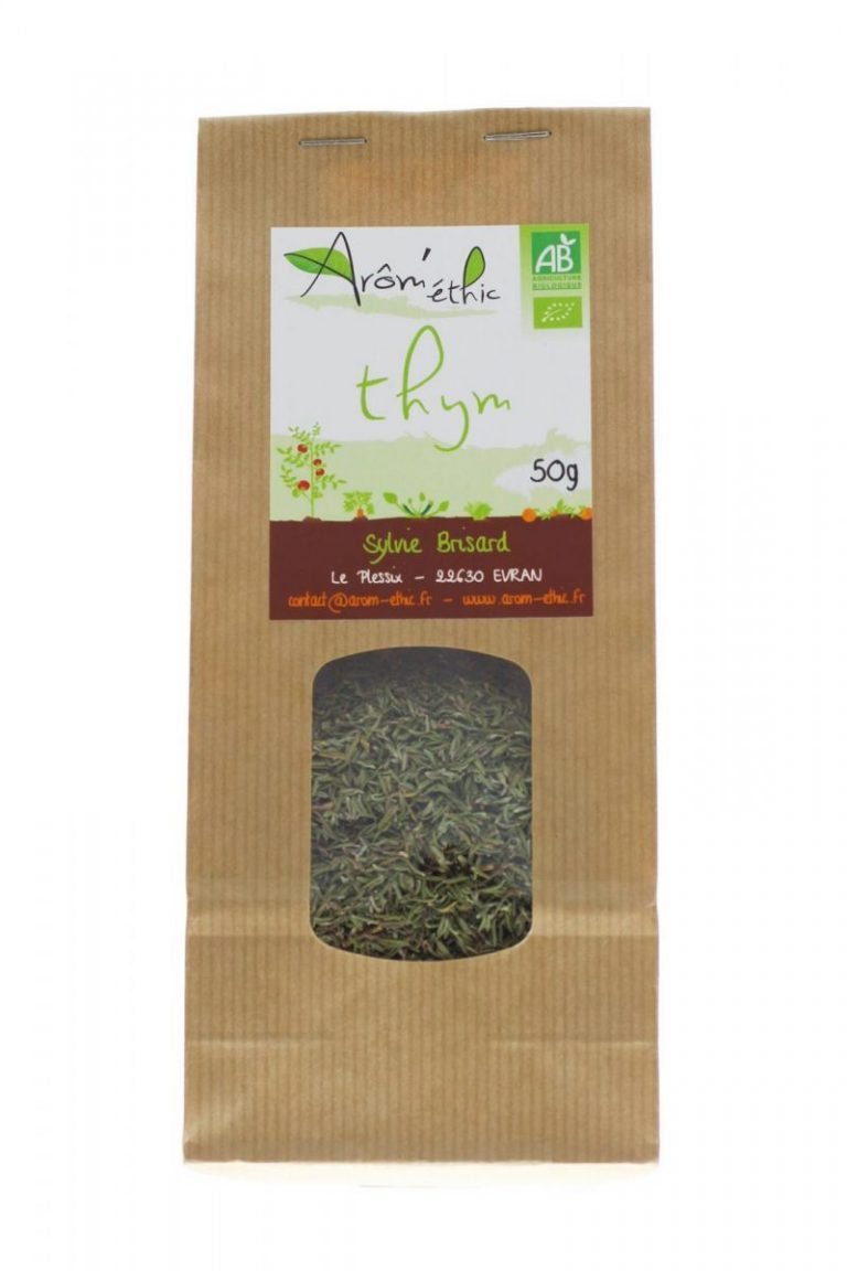 Sachet de Thym bio effeuillé séché