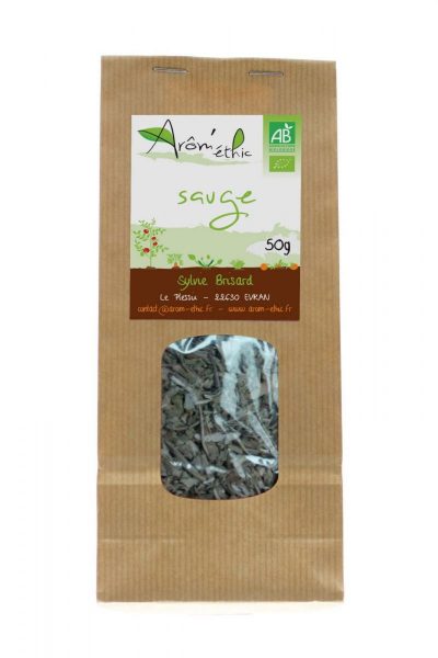 Sachet de Sauge bio effeuillé séché 4.50 € les 50 g