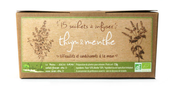 infusion sachets thym menthe bio commande en ligne