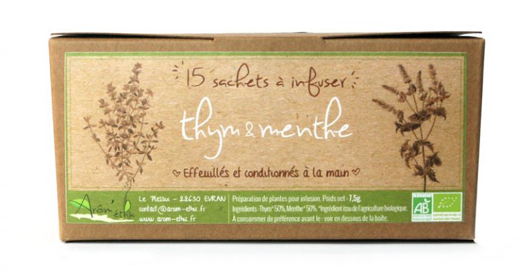 infusion sachets thym menthe bio commande en ligne