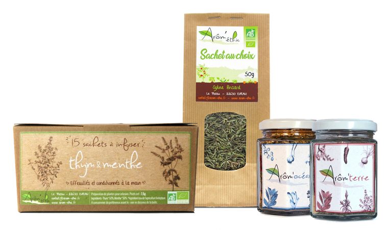 coffret d'herbes aromatiques bio