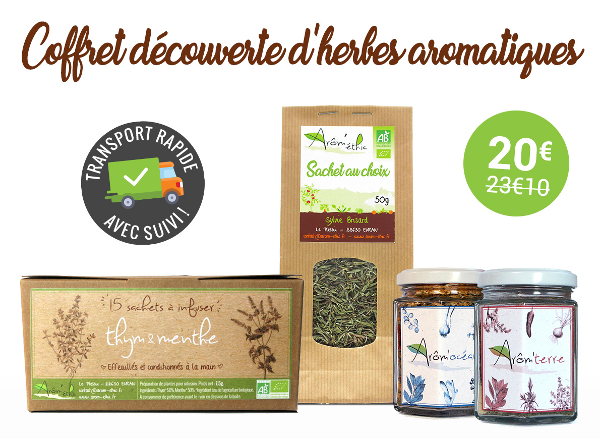 coffret d'herbes aromatiques bio